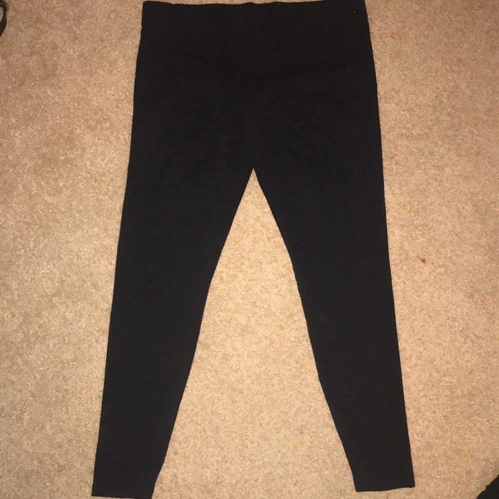 Black Leggings with Slits all the way down